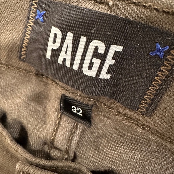 Paige Federal Olive Green Jeans Size 32 - Picture 6 of 13